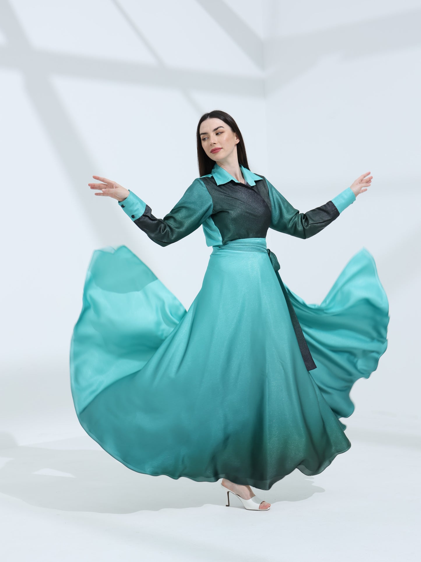 Silk ombré Skirt | تنورة الاومبري الحرير