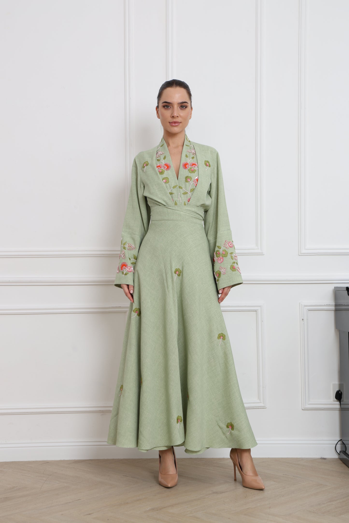 Kimono Linen Skirt Set | طقم تنورة كيمونو من اللينن
