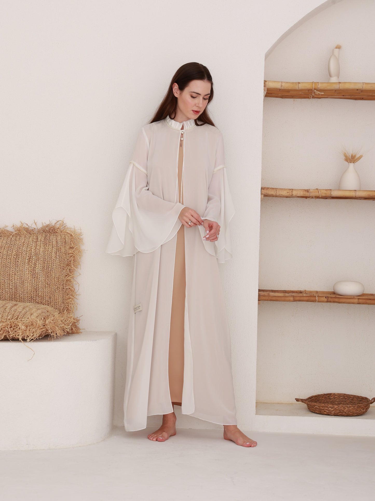 Pearl maternity | جلابية نفاس باللولو