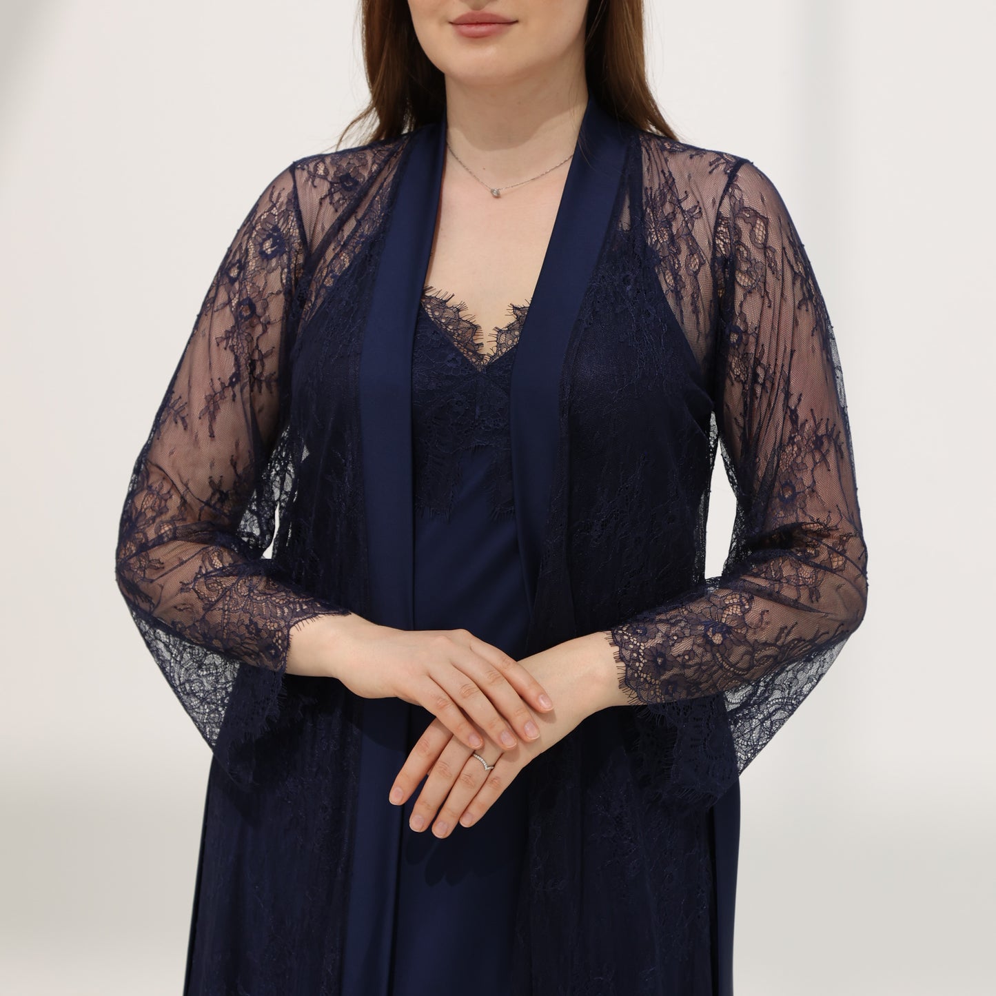 Delicate Lace nightwear - Navy blue