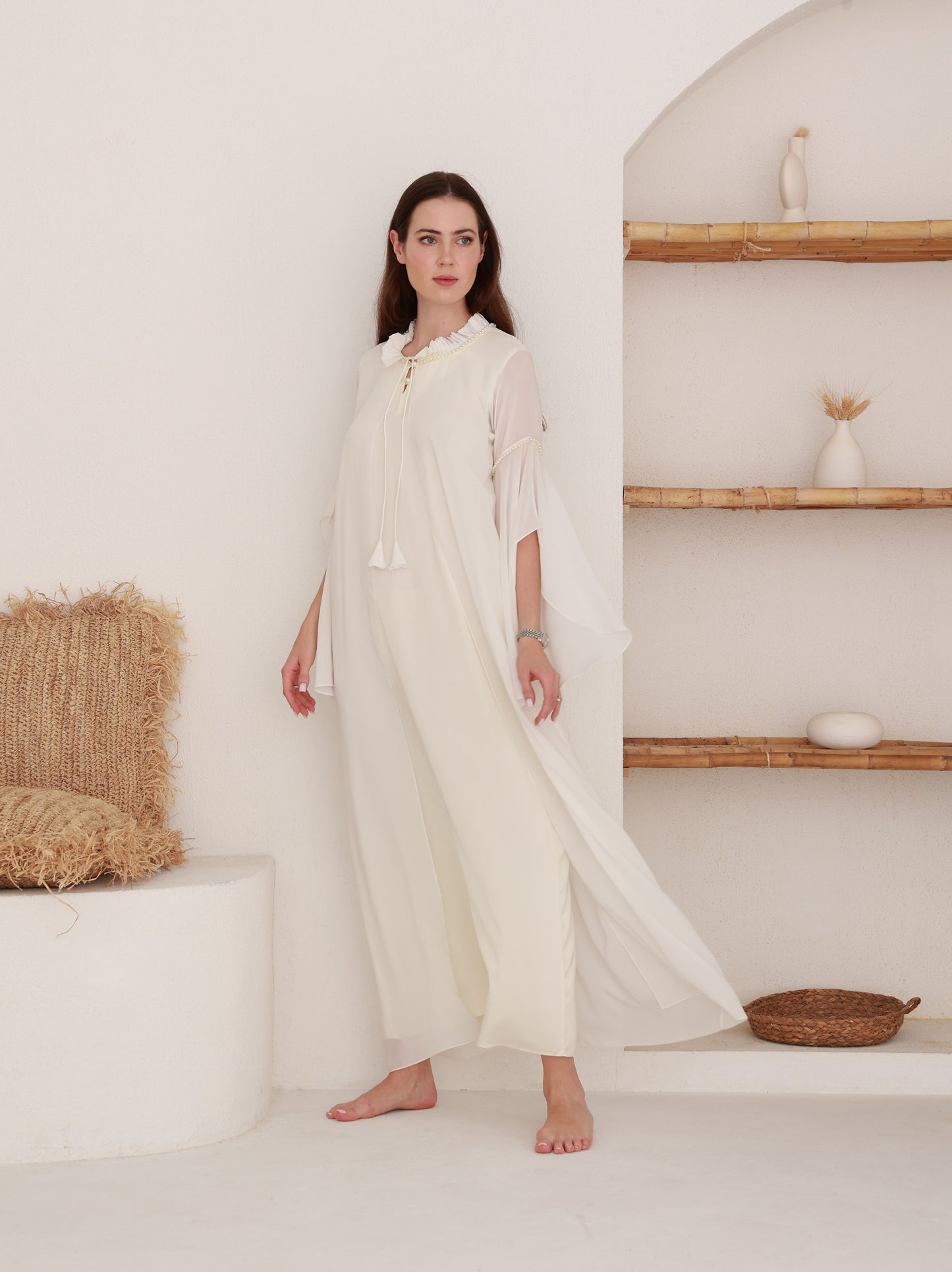 Pearl maternity | جلابية نفاس باللولو