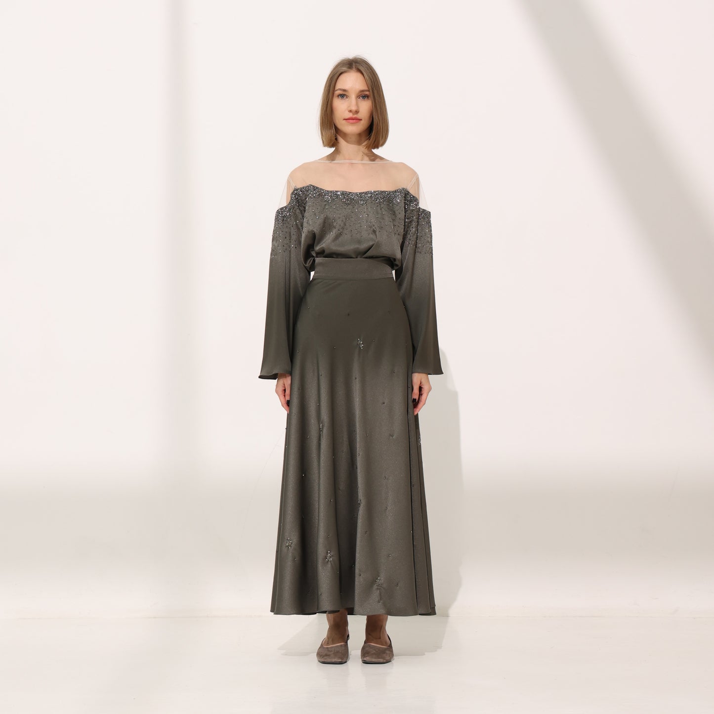 Glitter skirt | Ashy Gray