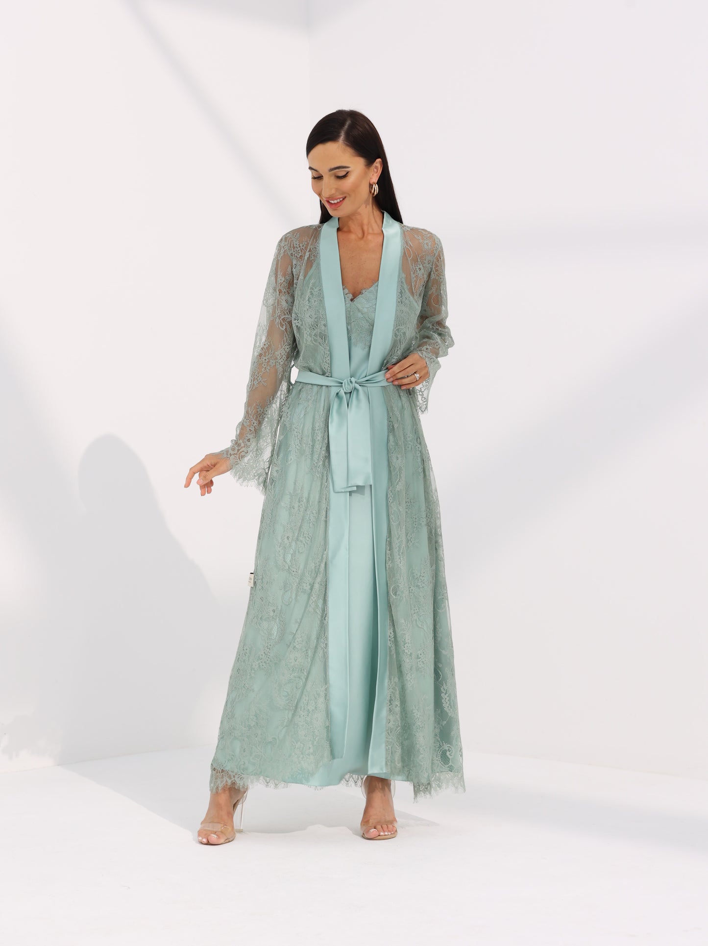 Delicate Lace nightwear - Aqua