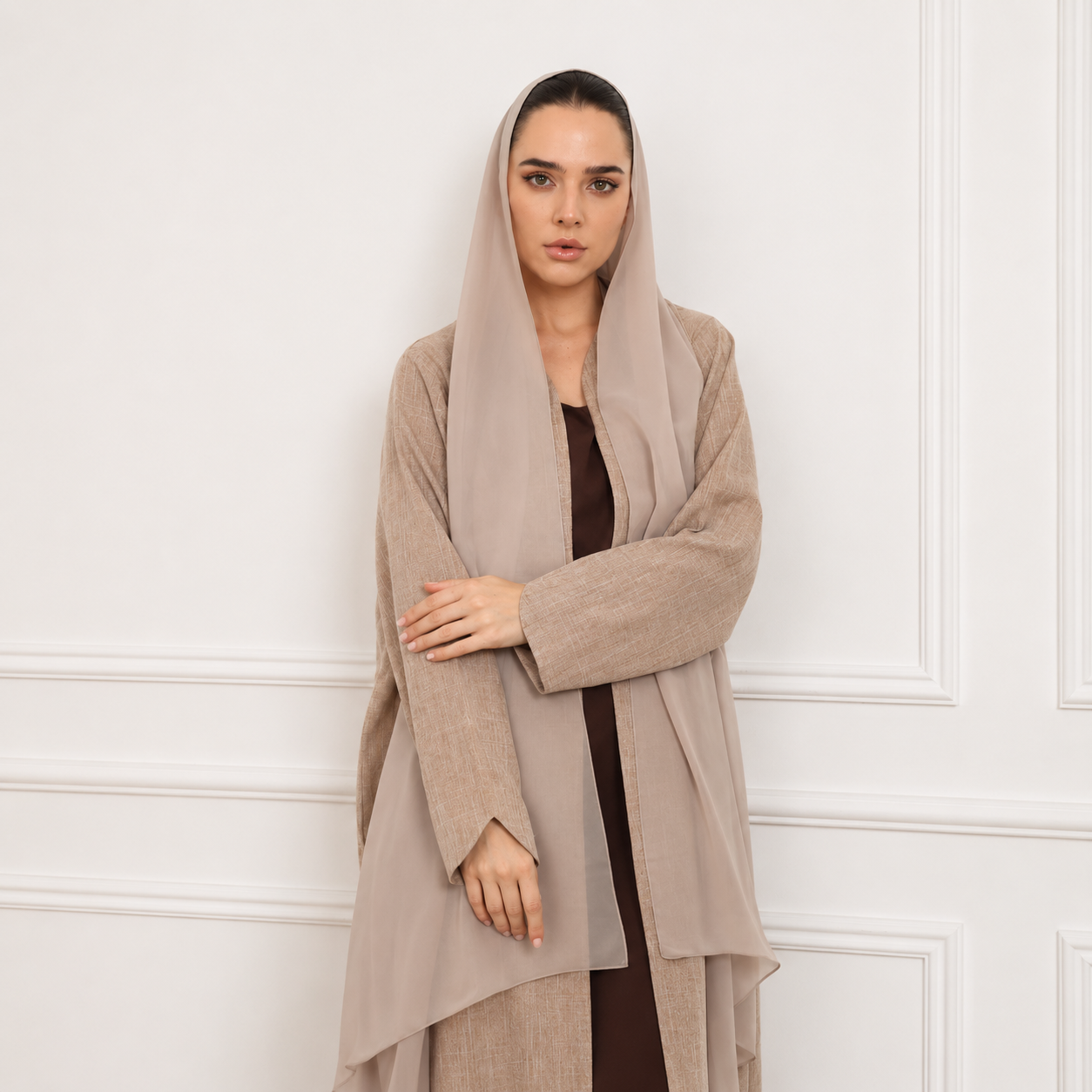 Linen Abaya | Moca