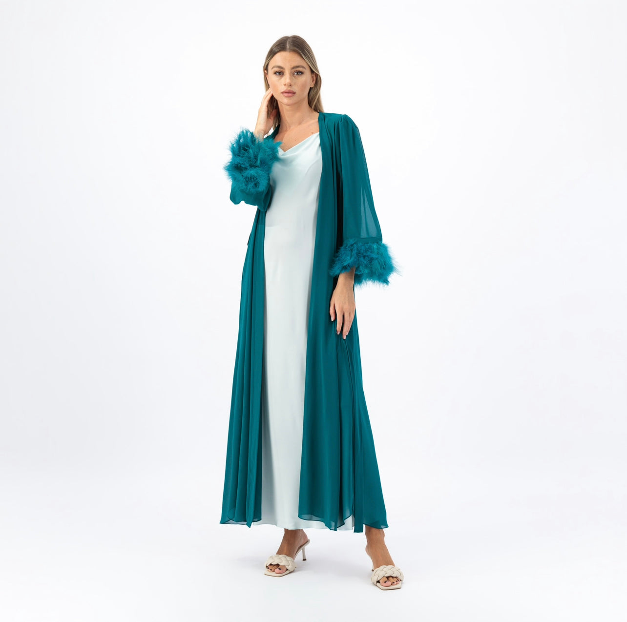 Feather nightwear - Aqua shades