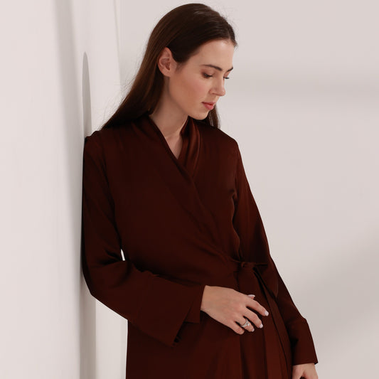 Yara Robe - chocolate brown