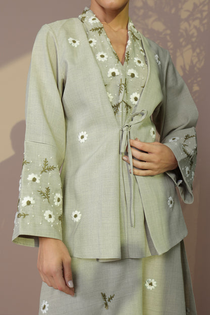 Kimono Linen Skirt Set | طقم تنورة كيمونو من اللينن