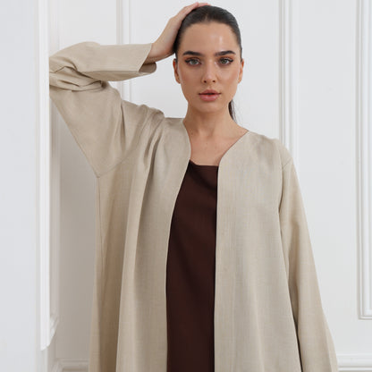 Linen Abaya Set ( 3 pieces )