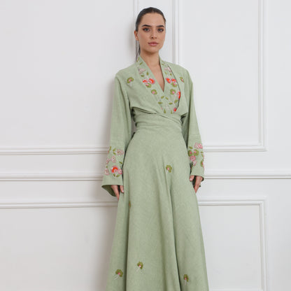 Kimono Linen Skirt Set | طقم تنورة كيمونو من اللينن