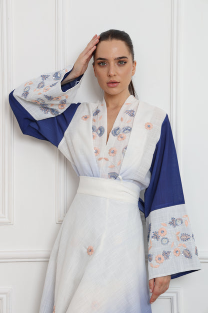 Kimono Ombre Linen Set | طقم تنورة الكيمونو الاومبري
