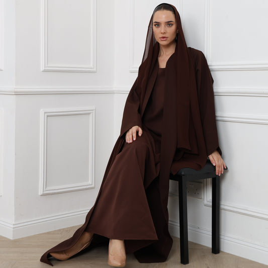 Linen Abaya set ( 3 pieces )