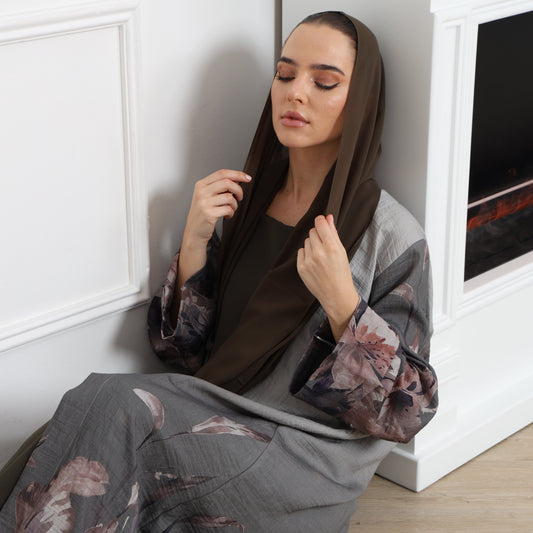 Flowered Abaya set | طقم فلاورد