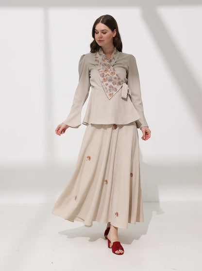 Liea Luxury Linen Skirt Set | طقم تنورة ليّا من اللينن