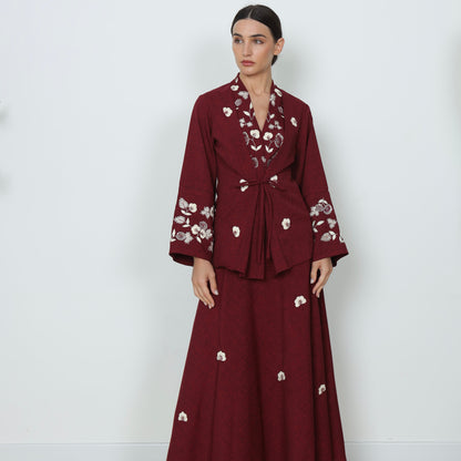 Kimono Linen Skirt Set | طقم تنورة كيمونو من اللينن