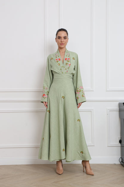 Kimono Linen Skirt Set | طقم تنورة كيمونو من اللينن