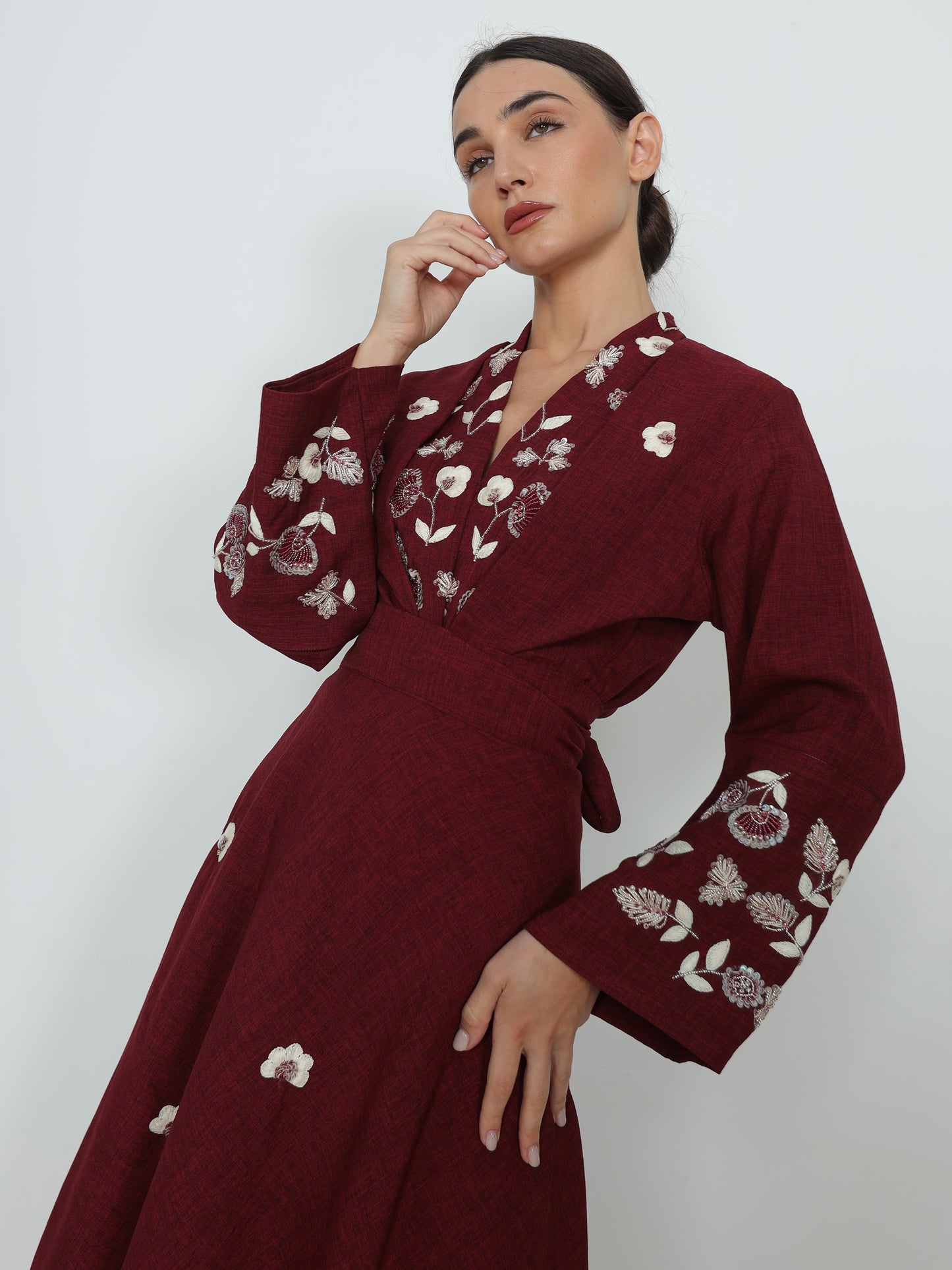 Kimono Linen Skirt Set | طقم تنورة كيمونو من اللينن