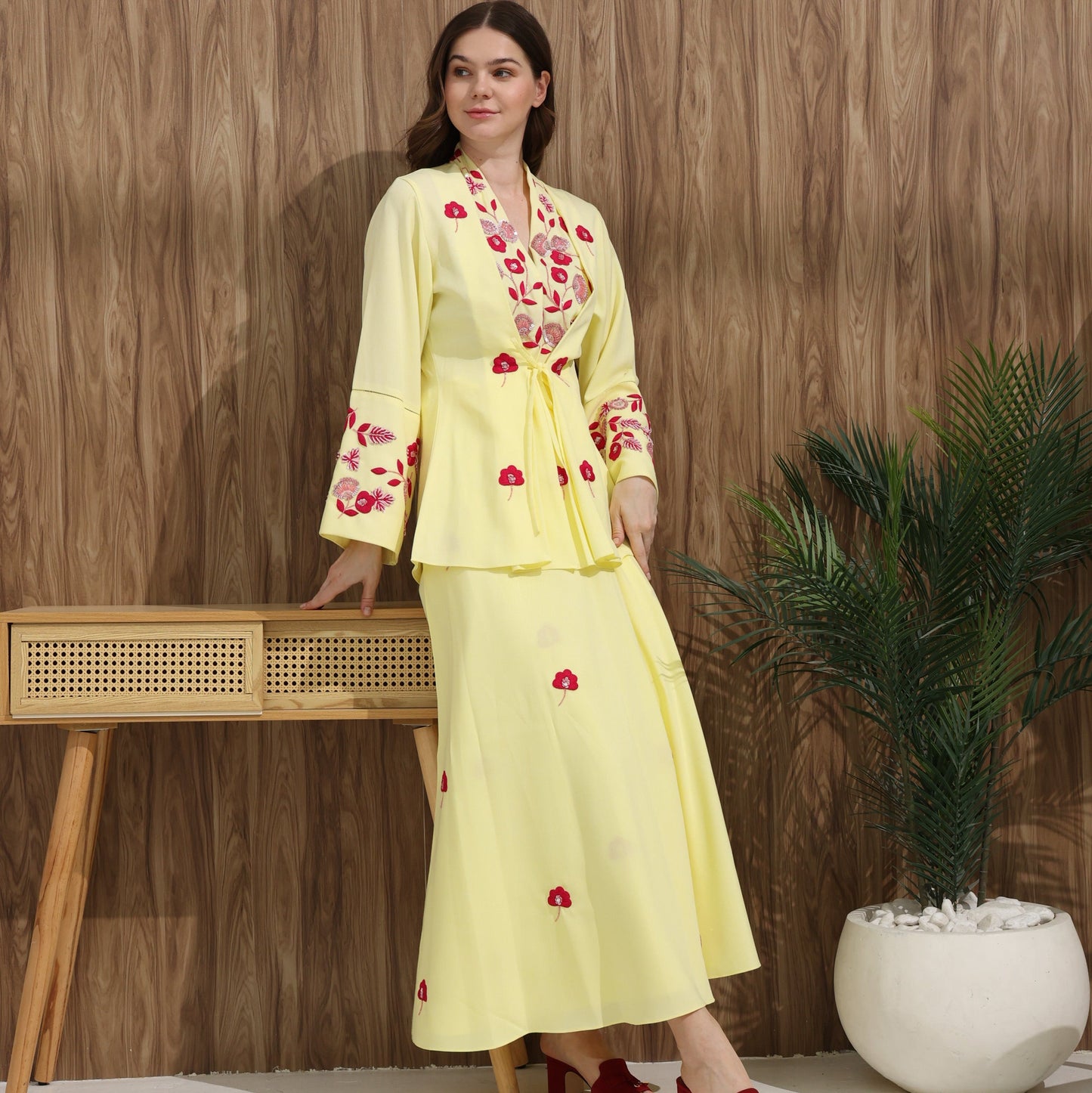 Kimono Set | طقم تنورة كيمونو