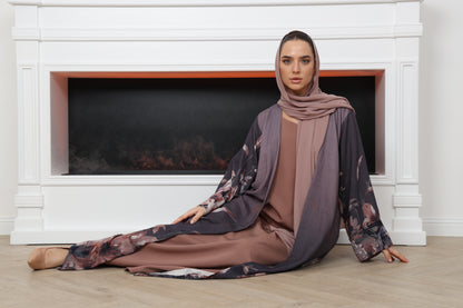 flowered Abaya set | طقم فلاورد