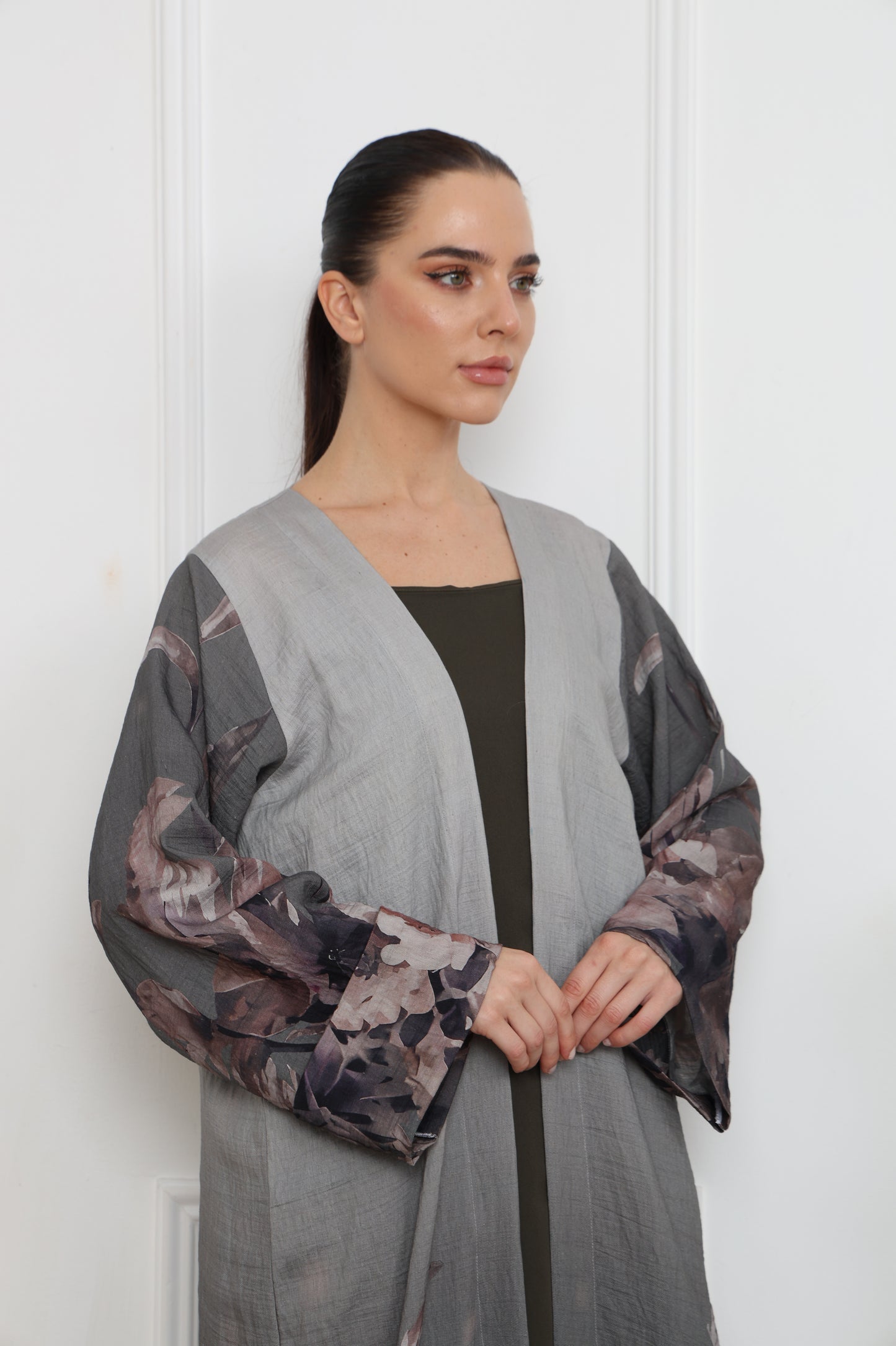 Flowered Abaya set | طقم فلاورد