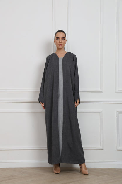 Linen Abaya Set ( 3 pieces )