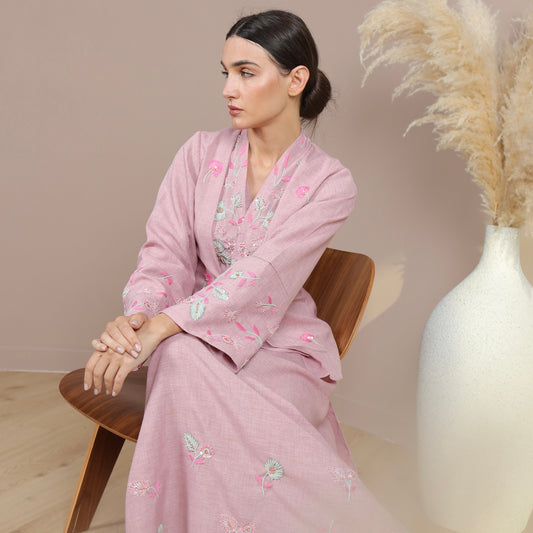 Kimono Linen Skirt Set | طقم تنورة كيمونو من اللينن