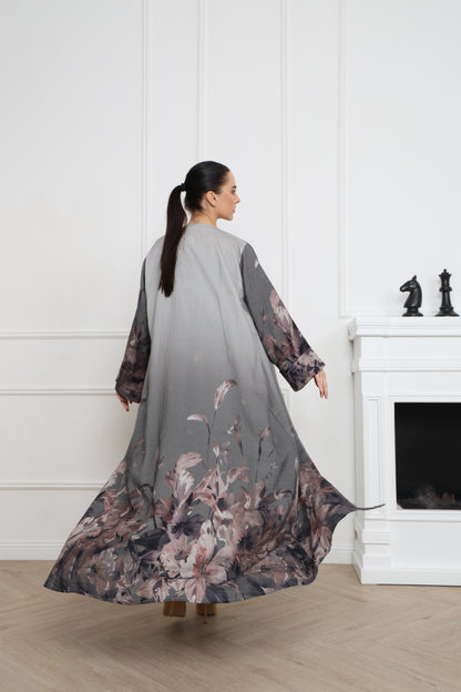 Flowered Abaya set | طقم فلاورد