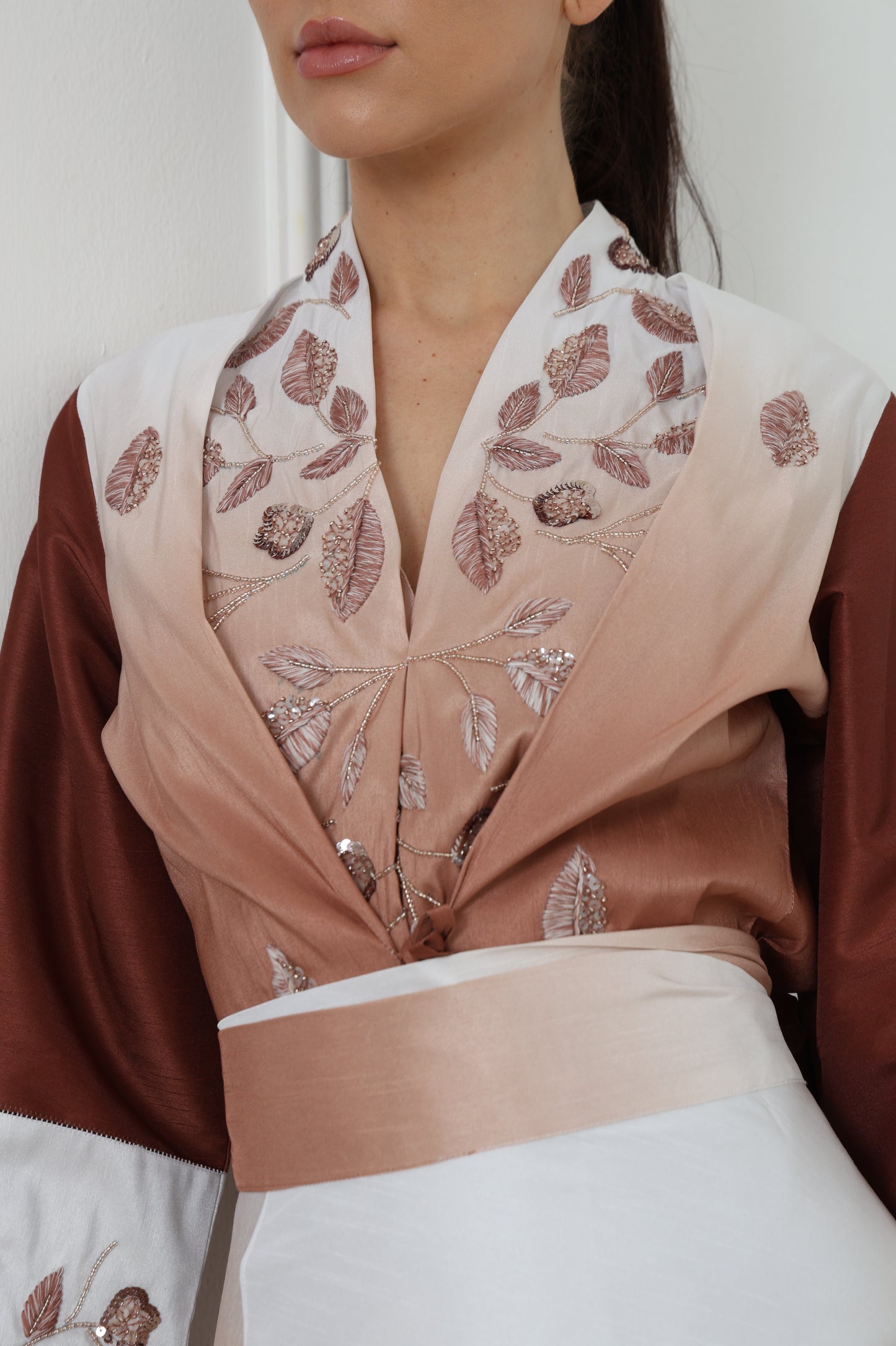 Kimono Ombre Linen Set | طقم تنورة الكيمونو الاومبري