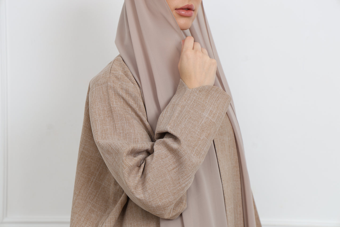 Linen Abaya Set ( 3 pieces )