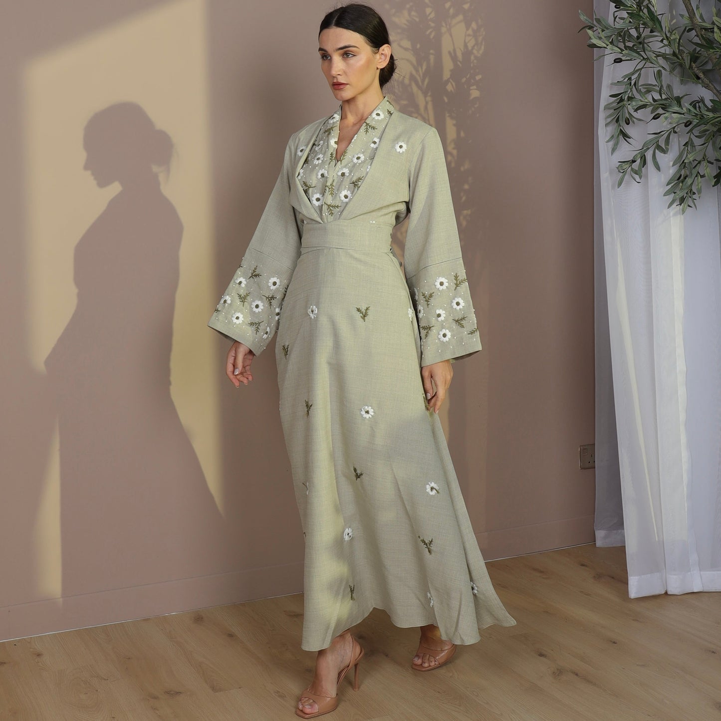 Kimono Linen Skirt Set | طقم تنورة كيمونو من اللينن