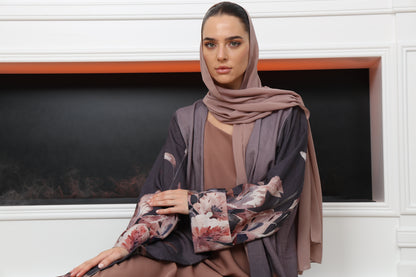 flowered Abaya set | طقم فلاورد