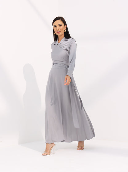 Gray skirt set