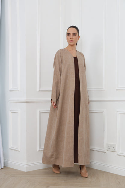 Linen Abaya Set ( 3 pieces )