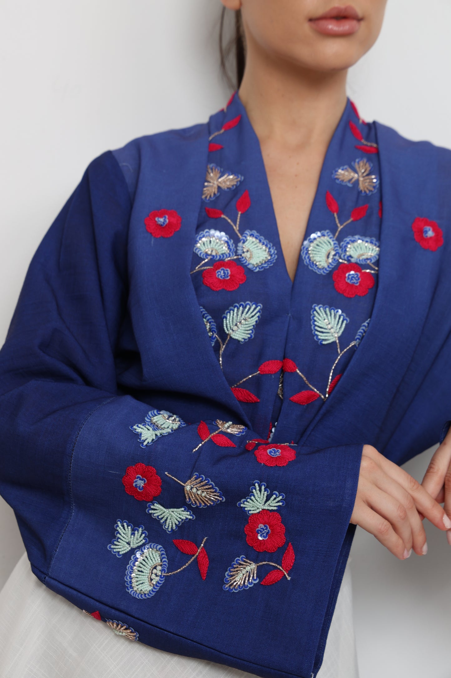 Kimono Ombre Linen Set | طقم تنورة الكيمونو الاومبري