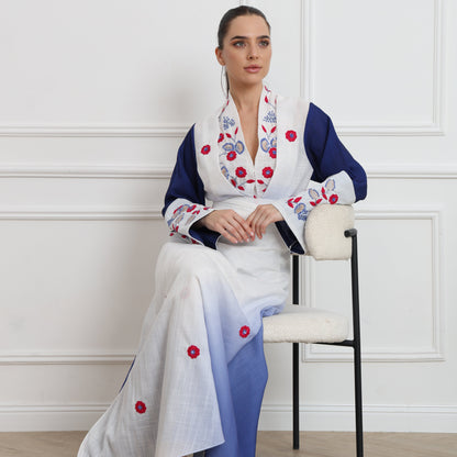 Kimono Ombre Linen Set | طقم تنورة الكيمونو الاومبري