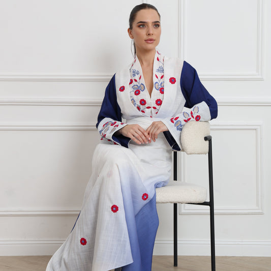 Kimono Ombre Linen Set | طقم تنورة الكيمونو الاومبري