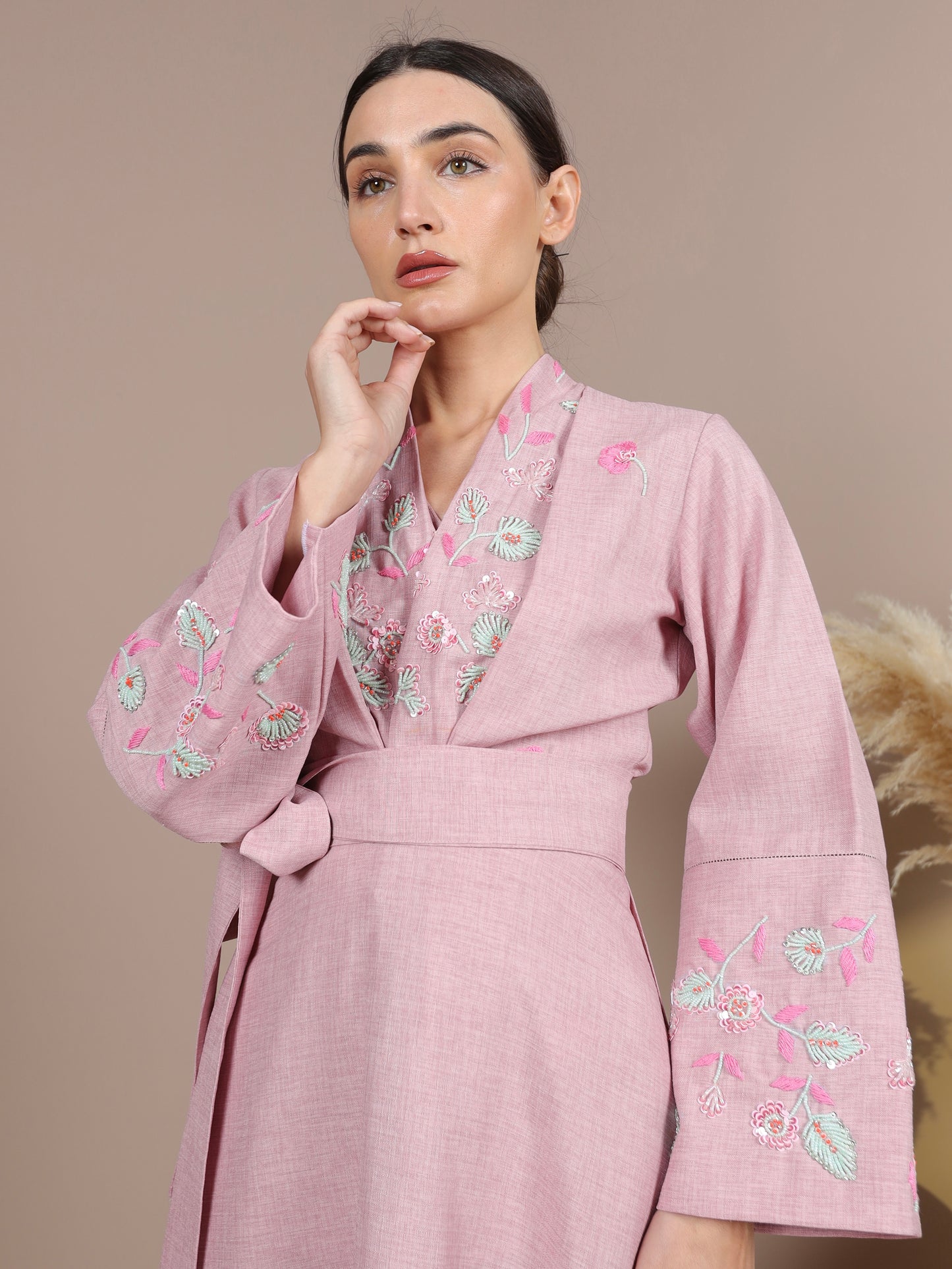 Kimono Linen Skirt Set | طقم تنورة كيمونو من اللينن