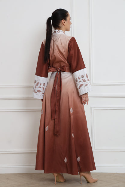 Kimono Ombre Linen Set | طقم تنورة الكيمونو الاومبري
