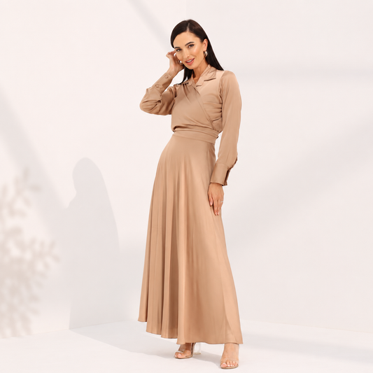 Soie Silk Skirt |  Biscuit