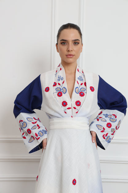 Kimono Ombre Linen Set | طقم تنورة الكيمونو الاومبري