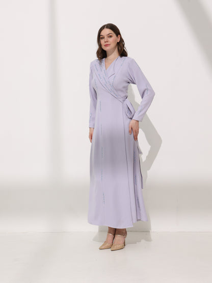 Lilac wrap dress