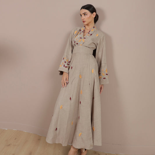 Kimono Linen Skirt Set | طقم تنورة كيمونو من اللينن
