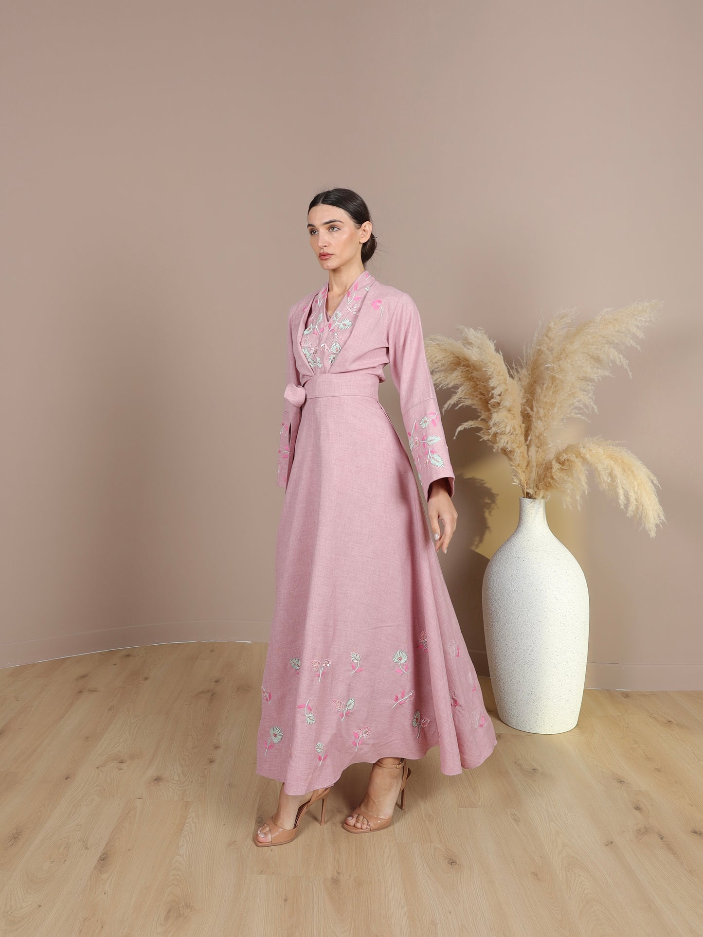 Kimono Linen Skirt Set | طقم تنورة كيمونو من اللينن