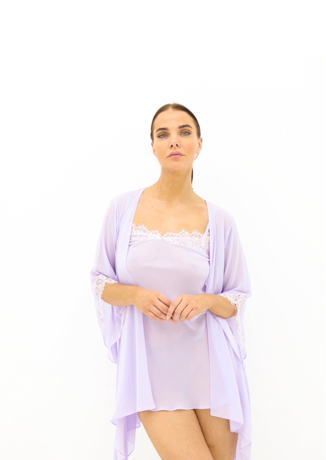 Chiffon mini slip - violet