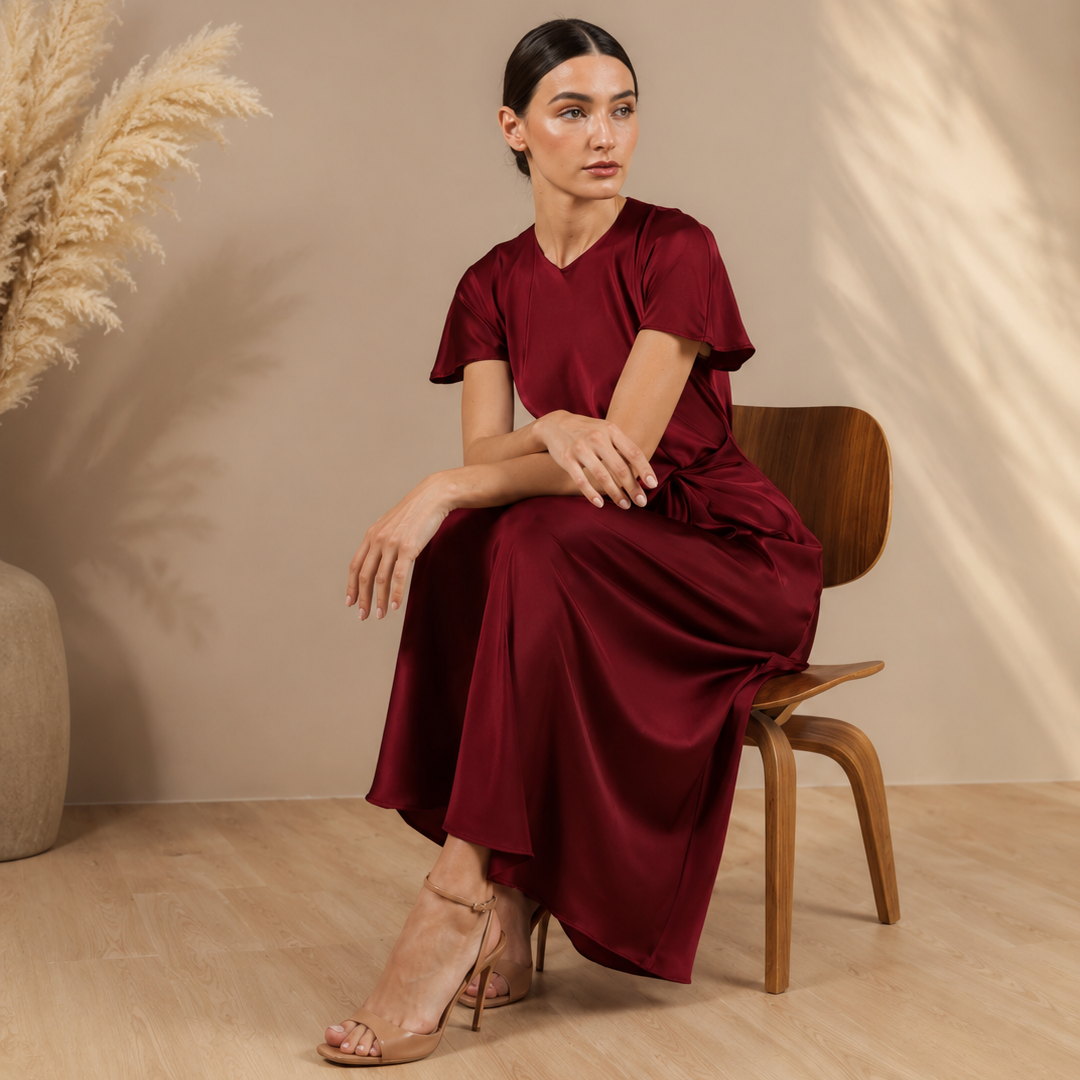 Star Dress |Burgundy