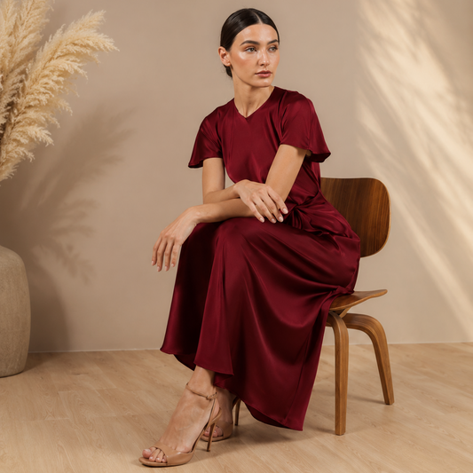 Star Dress |Burgundy