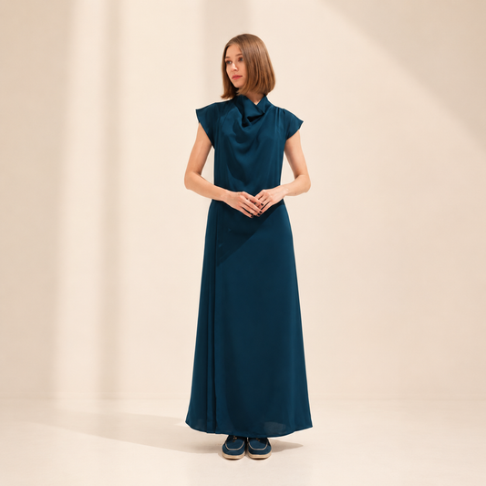 Curve Dress  | ocean Blue
