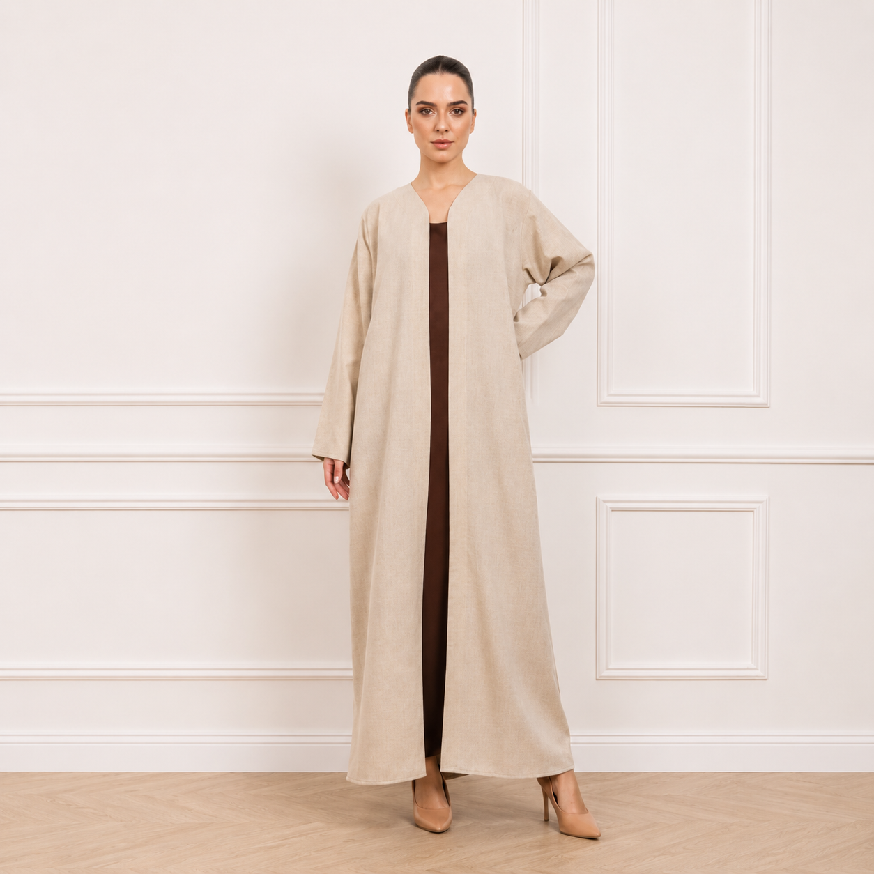 Linen Abaya | Light Beige