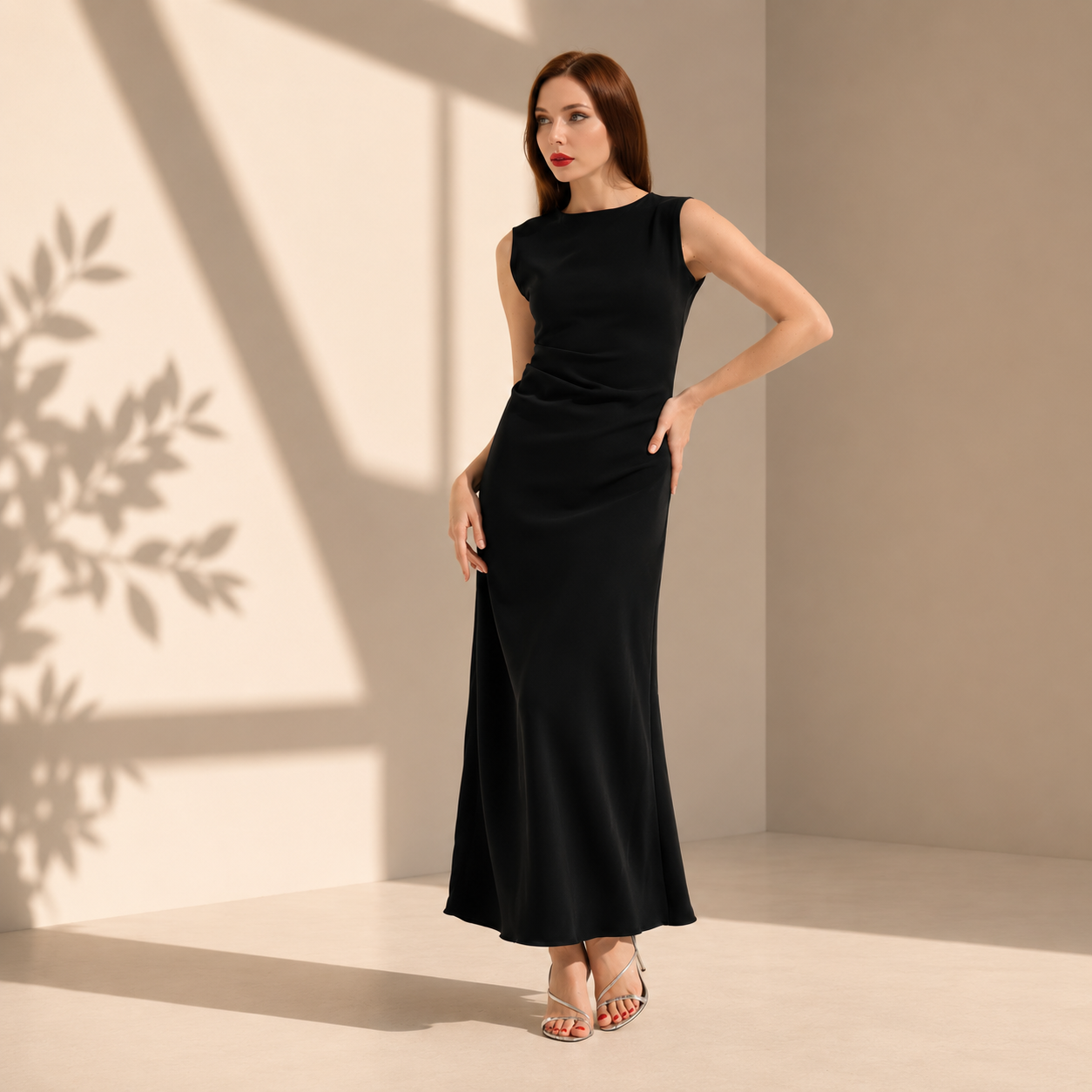 Minimal Waist Dress | فستان مخصّر ناعم