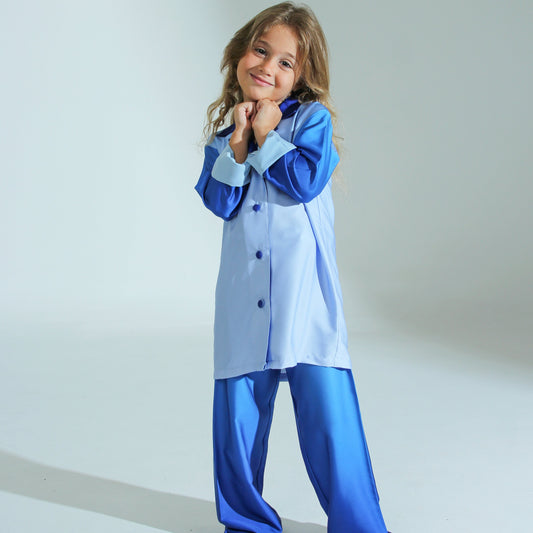 Ombré blue Pajama | بجامة اطفال بالاومبري الازرق