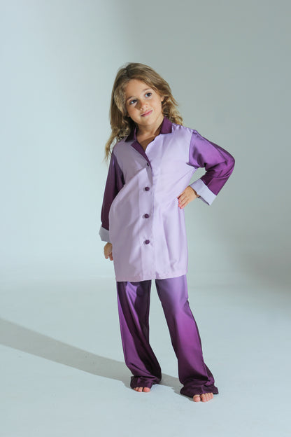 Purple ombré Pajama | بجامة اطفال بالاومبري البنفسجي